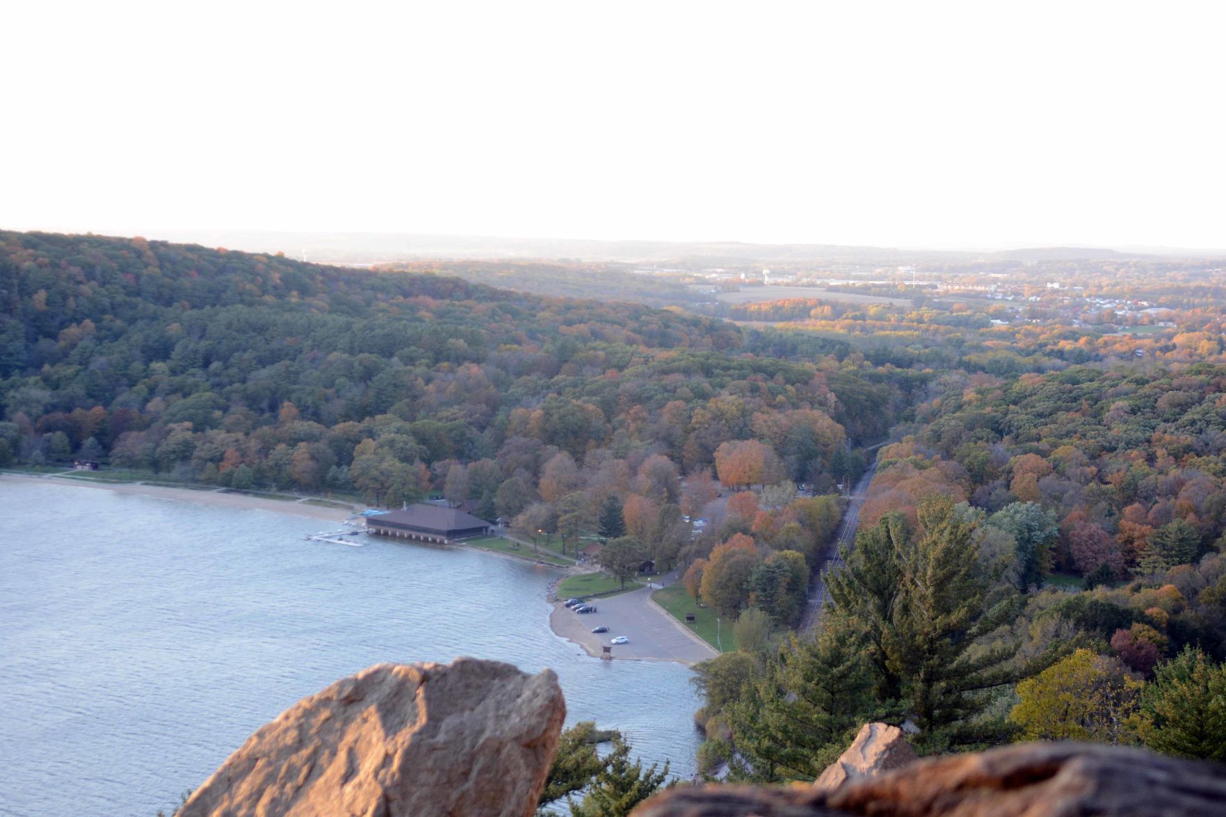 Devil's Lake shows autumn colors, Oct. 18